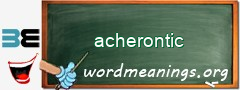 WordMeaning blackboard for acherontic
